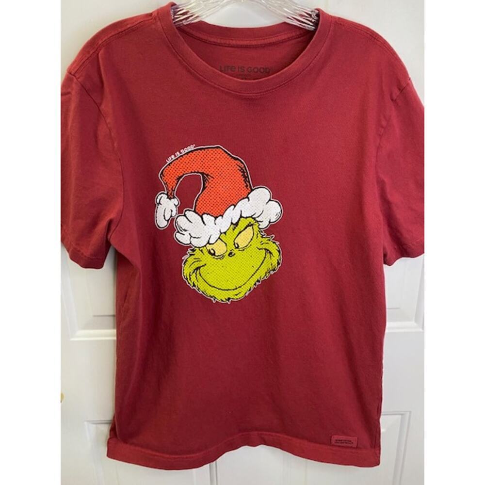Life is Good Christmas Grinch Crusher Shirt Sz Small - Picture 6 of 6